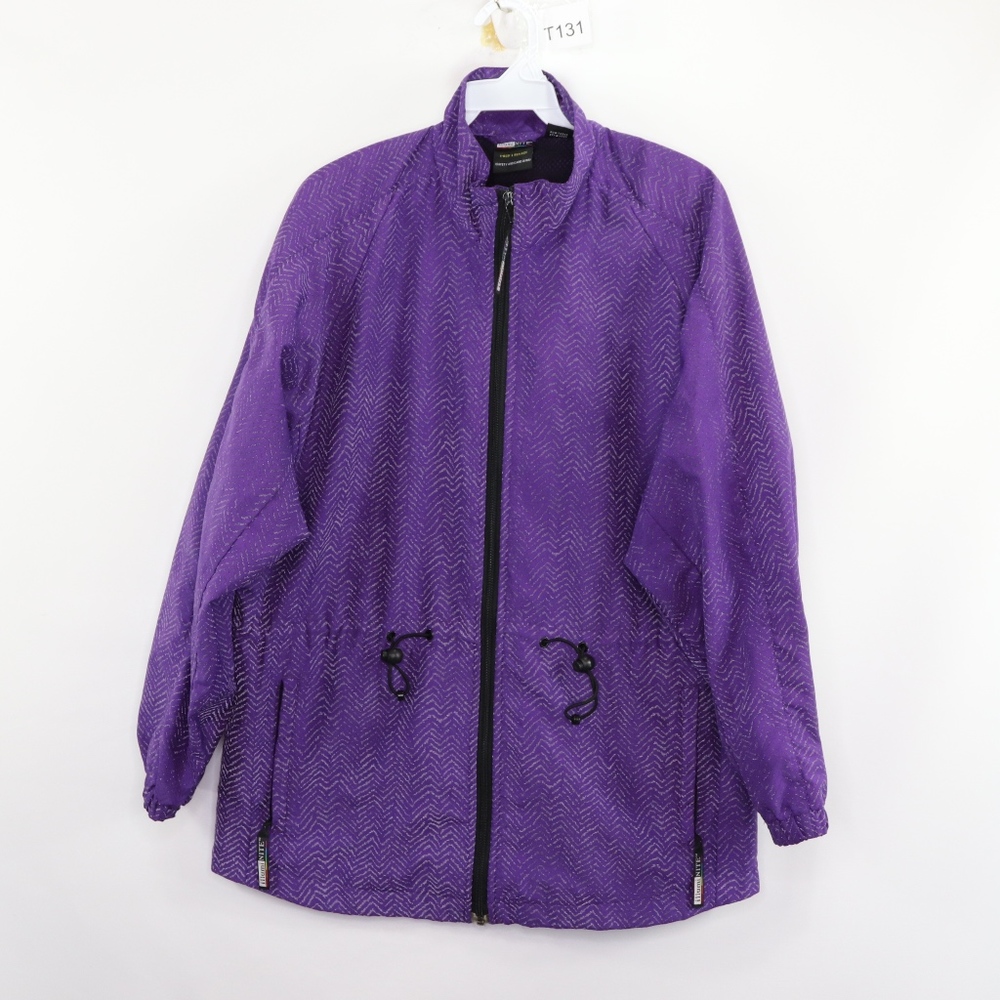 90s Illuminite Mens Small Reflective Jacket Purple